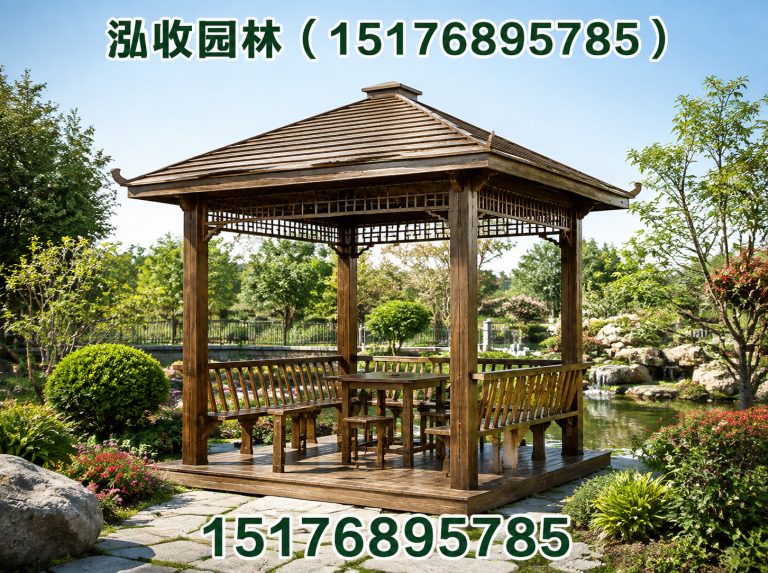 南阳防腐木凉亭展示图